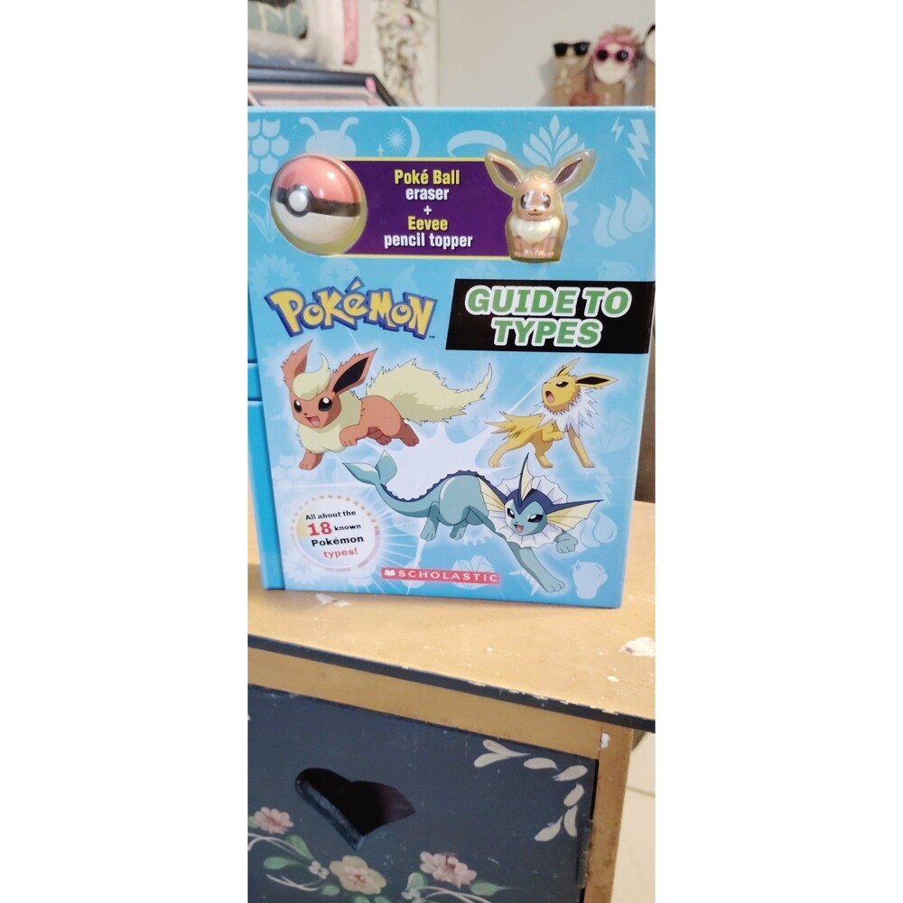Scholastic Pokemon Guide to Types with Eraser and Pencil Topper